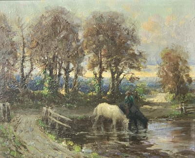 Lot 103 - Arthur MEADE (1863-1942) September Evening Oil...