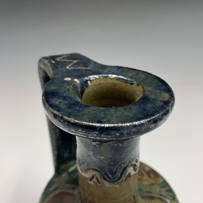 Lot 944 - A pair of Belgian art pottery vases, circa...