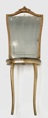 Lot 77 - A continental gilt and marble console table,...