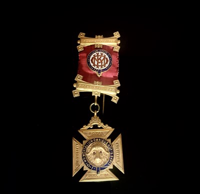 Lot 243 - RAOB Medals - order of Merit in 9ct gold...