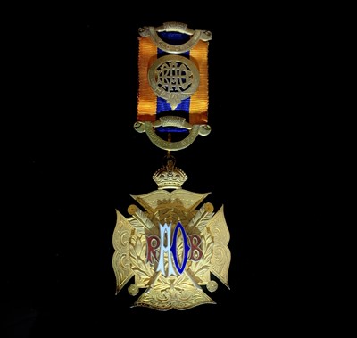 Lot 247 - RAOB medals - large silver gilt Medal issued...