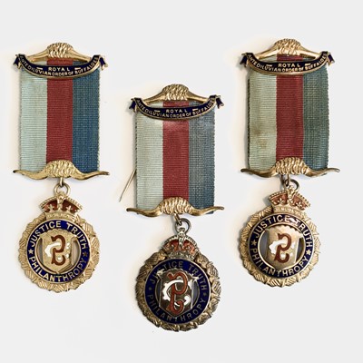 Lot 254 - RAOB Medals - 3 large silver/silver gilt Medals.