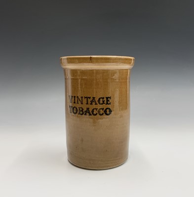 Lot 894 - An Ogden's "Vintage Tobacco" Jar, brown glazed,...