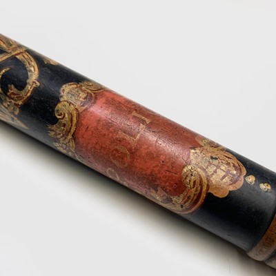 Lot 105 - A Victorian painted truncheon, with ornate...