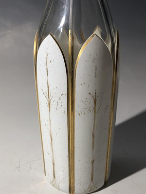 Lot 897 - A 19th century Bohemian blue glass decanter...
