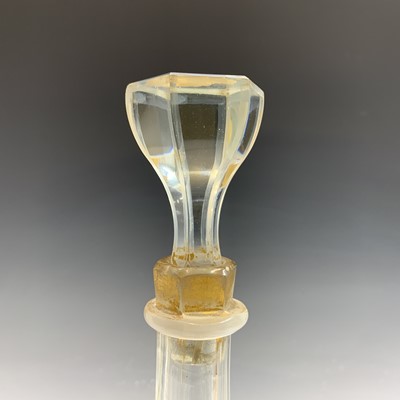 Lot 897 - A 19th century Bohemian blue glass decanter...