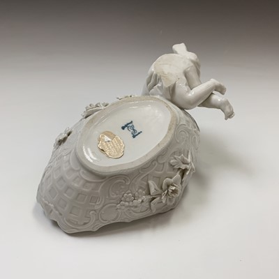 Lot 898 - A Dresden porcelain dish, 20th century, white...