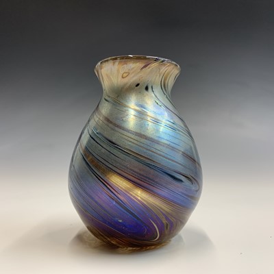 Lot 930 - A Studio glass vase, signed Peter St Clair,...