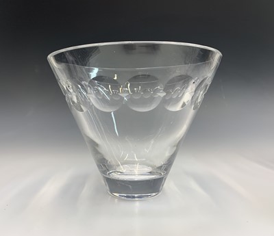 Lot 931 - A Stuart crystal vase, of tapered form with...