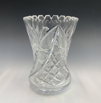 Lot 931 - A Stuart crystal vase, of tapered form with...