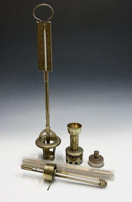 Lot 144 - A Field's brass alchoholmeter, with ivory...
