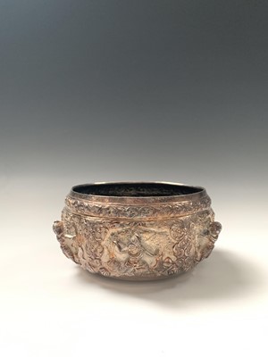 Lot 98 - A Thai silver bowl, circa 1900, the body...