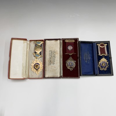 Lot 263G - RAOB Medals - 3 boxed silver and silver gilt...