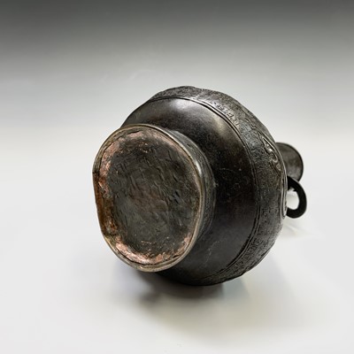 Lot 320 - A Chinese bronze bottle vase, probably Ming,...