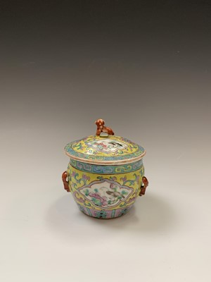 Lot 124 - A Chinese pottery jar and cover, early 20th...