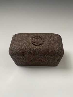 Lot 364 - An Indian carved sandalwood cigarette box, the...