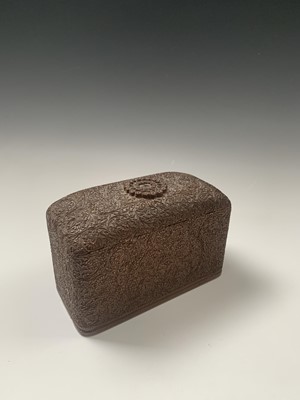 Lot 364 - An Indian carved sandalwood cigarette box, the...