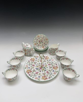 Lot 933 - A Minton 'Haddon Hall' pattern tea service -...