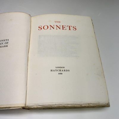 Lot 1282 - WILLIAM SHAKESPEARE. "The Sonnets." quarter...