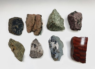 Lot 594 - An interesting collection of eight named rock...