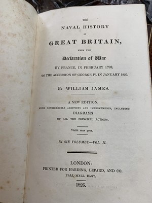 Lot 1318 - WILLIAM JAMES. 'The Naval History of Great...