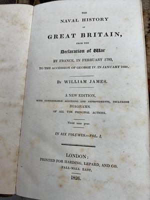 Lot 1318 - WILLIAM JAMES. 'The Naval History of Great...