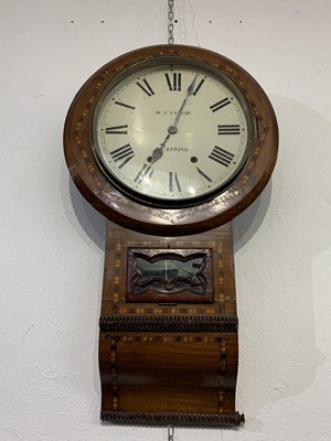 Lot 2910 - A Victorian inlaid walnut wall clock by W. J....