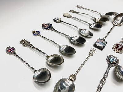 Lot 154 - Silver teaspoons including Asian, golf prizes...