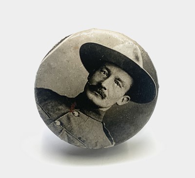 Lot 705 - Five Boer War period photographic pin brooches...