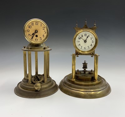 Lot 2928 - A German 400 day torsion clock, the circular...