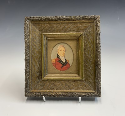 Lot 250 - A Georgian miniature portrait of a military...