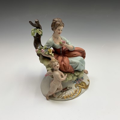 Lot 934 - Three Capodimonte Bruno Merli figure groups...