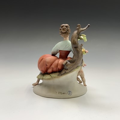 Lot 934 - Three Capodimonte Bruno Merli figure groups...