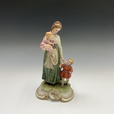 Lot 934 - Three Capodimonte Bruno Merli figure groups...