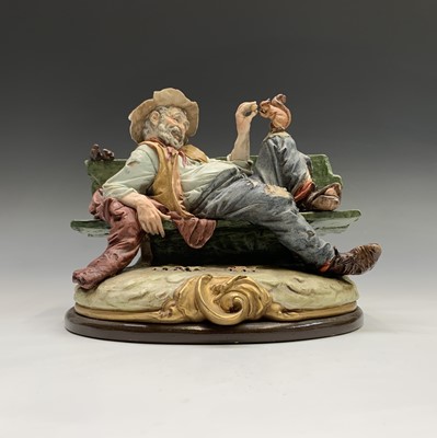 Lot 934 - Three Capodimonte Bruno Merli figure groups...