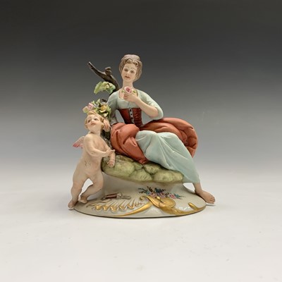 Lot 934 - Three Capodimonte Bruno Merli figure groups...