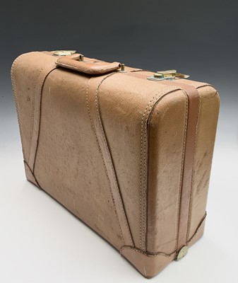 Lot 2809 - A 1950s Platt Luggage leather suitcase. Height...