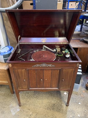 Lot 3246 - A Columbia grafonola mahogany cabinet...