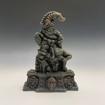 Lot 523 - A Victorian cast iron doorstop 'Mr Punch'....