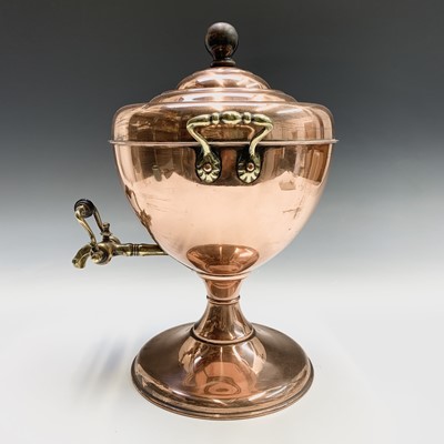 Lot 229 - An early 20th century copper tea urn, with...