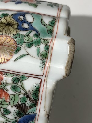 Lot 63 - A Chinese famille verte porcelain kettle,...