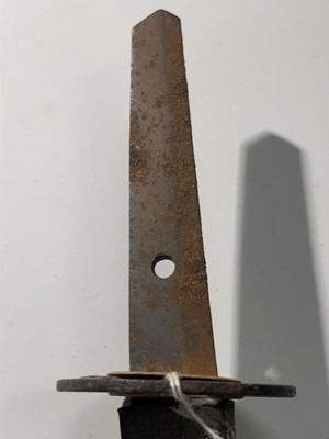 Lot 24 - A Japanese WWII Katana sword, with steel blade...