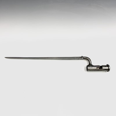 Lot 171 - A British steel socket bayonet, the triform...