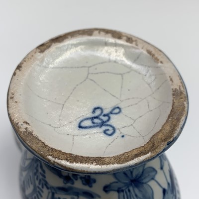 Lot 943 - A 19th century Dutch Delft small vase, of...