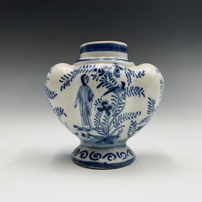 Lot 943 - A 19th century Dutch Delft small vase, of...