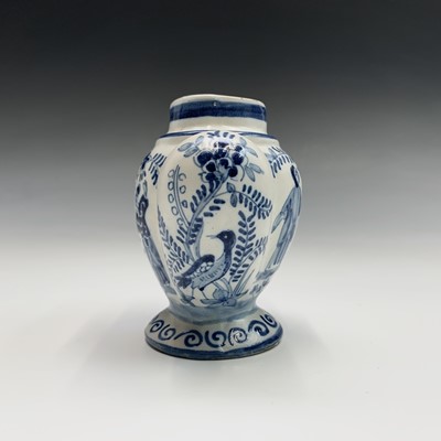 Lot 943 - A 19th century Dutch Delft small vase, of...