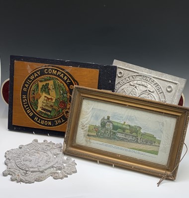 Lot 160 - A painted plaque, crest of the North British...