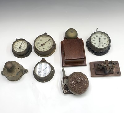 Lot 208 - A collection of four assorted pressure gauges,...