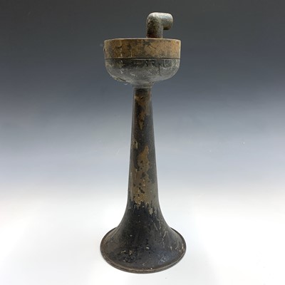 Lot 209 - A copper fog horn by Kockums, Malmo, with...