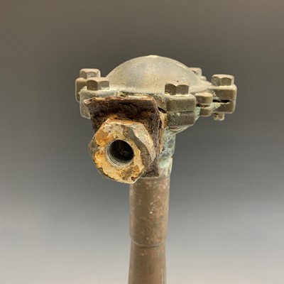 Lot 209 - A copper fog horn by Kockums, Malmo, with...